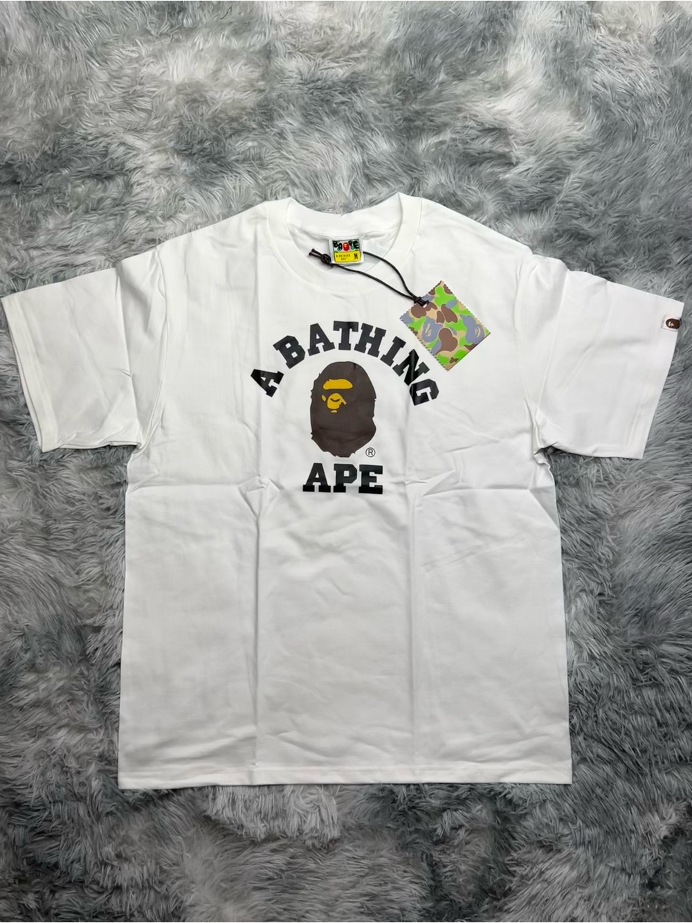 BAPE TEE White Logo Crewneck T-Shirt
